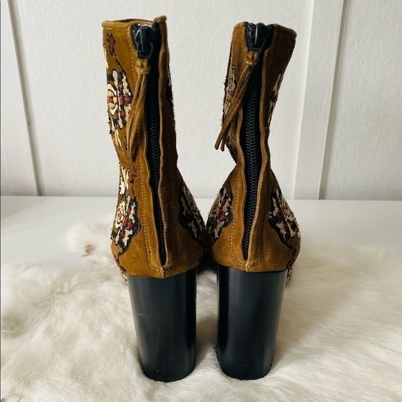 Isabel Marant Embroidered Suede Ankle Boots - Picture 5 of 12